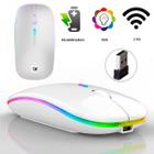 Mouse Sem Fio 2.4 ghz Optico Recarregável Gamer USB Led Rgb Wirelles Usb Notebook