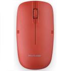 Mouse sem Fio 2.4GHZ 1200 DPI USB Vermelho Multilaser MO289