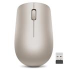 Mouse sem fio Lenovo 530 com bateria, Nano USB de 2,4 GHz, sensor óptico de 1200 DPI, ergonômico para mão esquerda ou direita, leve, GY50Z18988, amêndoa