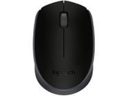 Mouse sem fio Logitech M170 com Design Ambidestro Compacto, Conexão USB e Pilha Inclusa - Preto