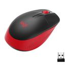 Mouse sem fio Logitech M190 com Design Ambidestro de Tamanho Padrão, Conexão USB e Pilha Inclusa, Vermelho - 910-005904