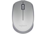 Mouse sem Fio Logitech Óptico 1000DPI 3 Botões - M170 Prata