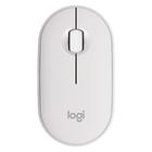 Mouse Sem Fio Logitech Pebble 2 M350s, USB Logi Bolt ou Bluetooth e Pilha Inclusa, com Clique Silencioso, Branco - 910-007047