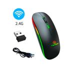 Mouse sem Fio Recarregável Wi-Fi 2,4GHz Óptico Wireless USB