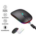 Mouse Sem Fio Usb Recarregável Bluetooth Rgb: Personalize - Dk