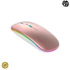 Mouse Sem Fio Wireless Bluetooth Recarregável Led Rgb 2.4ghz Color Portátil