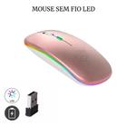 Mouse Sem Fio Wireless Bluetooth Recarregável Led Rgb 2.4ghz Color