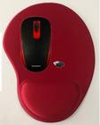 Mouse Vermelho Sem Fio Hoopson Ms036wvr + Mousepad Vermelho