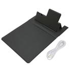 Mousepad Com Carregador Por Indução E Porta Canetas Preto