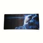 Mousepad Gamer anti derrapante planeta preto/azul 70x30cm