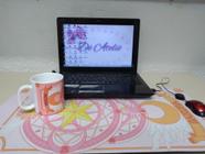 Mousepad Gamer + Caneca de Polímero Sakura Rosa - Dê Ateliê