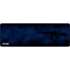 Mousepad gamer rise mode m4a1 azul extra large, 900x300mm