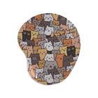 Mousepad Gatos - Ergonômico Apoio De Punho Pulso - Pandika