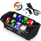 Moving Spider Beam 8 Leds Rgbw Strobo Profissional Diversas Combinações de Cores JL808