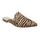 Mule Feminino Via Marte Bico Fino Zebrado