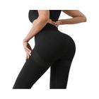 Mulheres De Cintura Alta Yoga Leggings Levantamento De Bunda Controle De Barriga Ruched Booty Sem