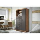 Multi-Cômoda 1 Porta 6 Gavetas Marabá com Pés