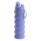 Multifuncional Animal de Estimação Tigela dobrável de silicone viajando ao ar livre Pet Food Bowl Dog Bowl Tigela de Água Sports Water Bottle Garrafas de água (roxo)