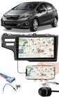 Multimídia 9" Polegadas Honda Fit 2015 à 2020 Espelhamento USB Bluetooth + Chicotes + Moldura Painel + Câmera de Ré