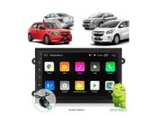 Multimídia Android Onix Prisma Joy + Moldura 7 + Cam Espelhamento sem Cabo Android Auto e Carplay