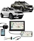 Multimídia Renault Duster e Oroch Expression Espelhamento Bluetooth USB SD Card + Moldura + Câmera Borboleta + Chicote + Adaptador de Antena