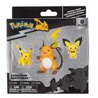 Multipack Evolução Figuras Select Edition Boneco Pokemon Pichu Pikachu e Raichu