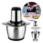 Multiprocessador Triturador Elétrico de Alimentos Temperos Carnes Potente 850W com Tigela Inox de 2L 110V