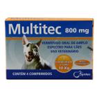 Multitec 800mg Vermifugo Cães 10kg 4 Comprimidos Syntec