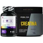 Multivitaminico 120 Caps Growth + Creatina 100g Probiotica