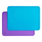 Munchkin Placemats de silicone para crianças, 2 Pack, Azul / Roxo