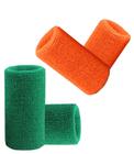 Munhequeira Toalha 15cm Pack 2 Pares Cores Laranja e Verde