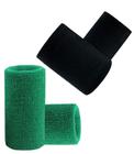 Munhequeira Toalha 15cm Pack 2 Pares Cores Preta e Verde