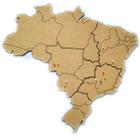 Mural de cortiça mapa do brasil 90cm