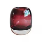 Murano vaso bicolor em vidro D10xA11cm cor vinho e preto