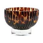Murano vaso bicolor em vidro L13xP13xA9,5cm cor marrom e laranja
