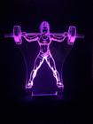 Musculação, Fitnes, Luminaria Led 3d, 16 Cores controle remoto - Avelar Criações