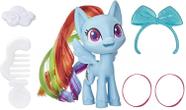 My Little Pony Rainbow Dash Potion Pony Figure - Brinquedo de Pônei Azul de 3 Polegadas com cabelo escovado, pente e 4 acessórios surpresa