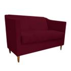 Namoradeira Átila Decorativa 2 Lugares Suede Marsala - Maitê Moda Casa