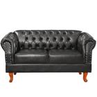 Namoradeira Chesterfield Duque 2 Lugares Via Encanto Preto