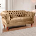 Namoradeira Chesterfield Elisabeth 2 Lugares Via Encanto Veludo Palha