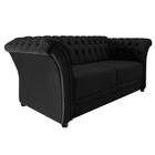 Namoradeira Chesterfield Sofia Suede Preto - Doce Sonho Móveis