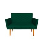 Namoradeira Decorativa Maitê 2 Lugares Suede Verde Militar - Maitê Moda Casa