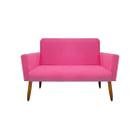 Namoradeira Decorativa Malibu 2 Lugares material sintético Rosa Pink - Maitê Moda Casa