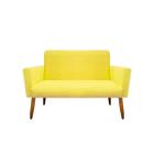 Namoradeira Decorativa Malibu 2 Lugares Suede Amarelo - Maitê Moda Casa