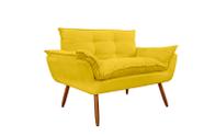 Namoradeira Decorativa para Sala de Estar Opala Suede Amarelo - Montanaris Decor - MD MONTANARIS DECOR