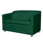 Namoradeira Decorativa Tilla Pés Cromados Suede Verde - DS Estofados - Estopar