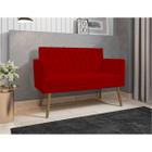 Namoradeira Decortiva Capitonê Suede Vermelho