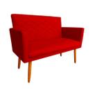 Namoradeira Maitê Decorativa 2 Lugares Suede Vermelho - Maitê Moda Casa