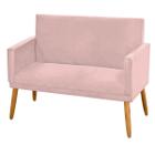 Namoradeira Nina Decorativa 2 Lugares Veludo Rose - Maitê Moda Casa