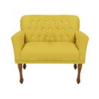 Namoradeira Poltrona Decorativa Para Sala de Estar Anitta Corano Amarelo DL Decor